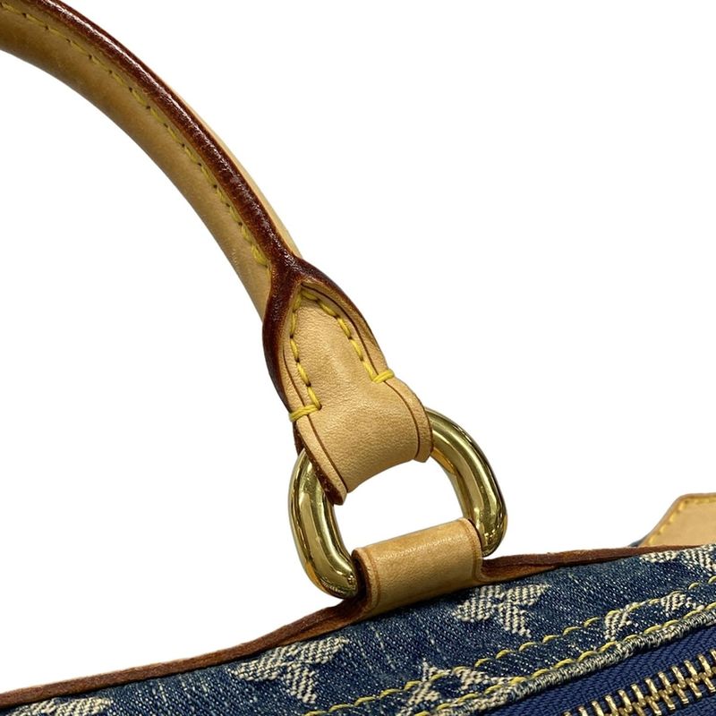 Louis Vuitton Handbag Monogram Denim Neo Speedy M95019 Blue Cotton Leather