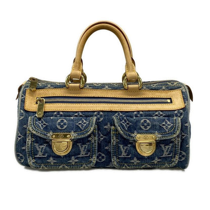 Louis Vuitton Handbag Monogram Denim Neo Speedy M95019 Blue Cotton Leather