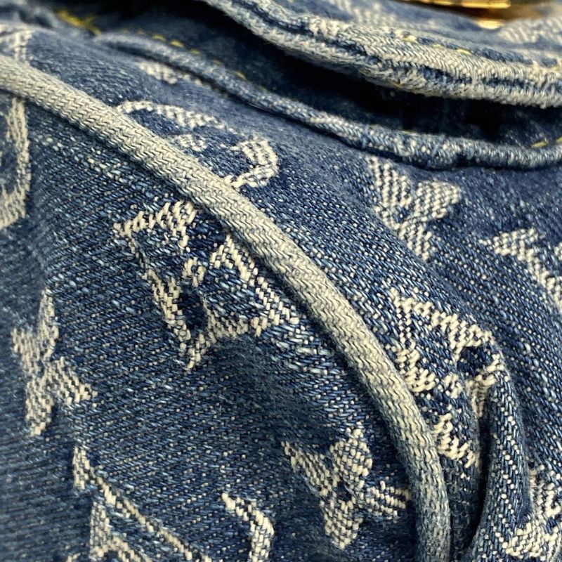 Louis Vuitton Handbag Monogram Denim Neo Speedy M95019 Blue Cotton Leather