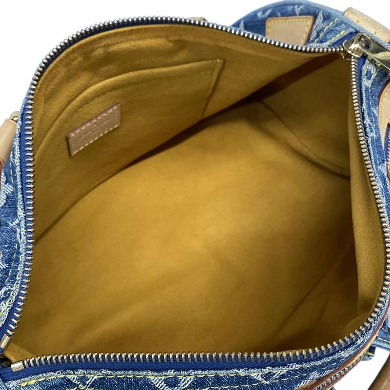 Louis Vuitton Handbag Monogram Denim Neo Speedy M95019 Blue Cotton Leather