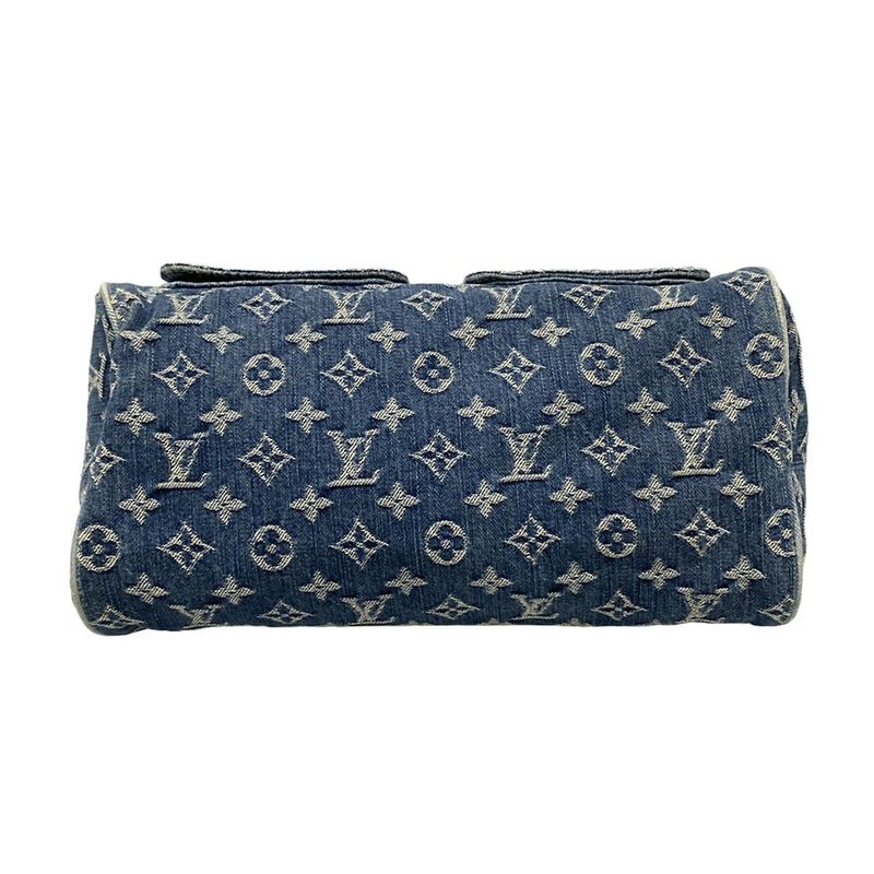 Louis Vuitton Handbag Monogram Denim Neo Speedy M95019 Blue Cotton Leather