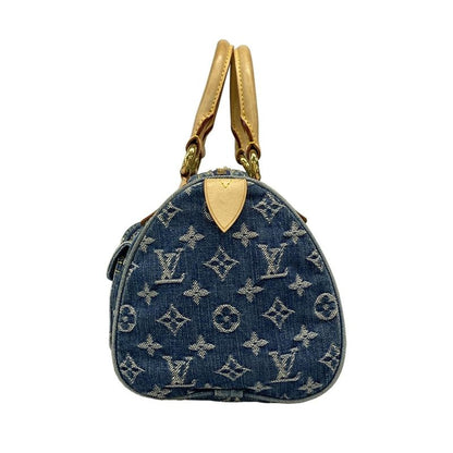 Louis Vuitton Handbag Monogram Denim Neo Speedy M95019 Blue Cotton Leather