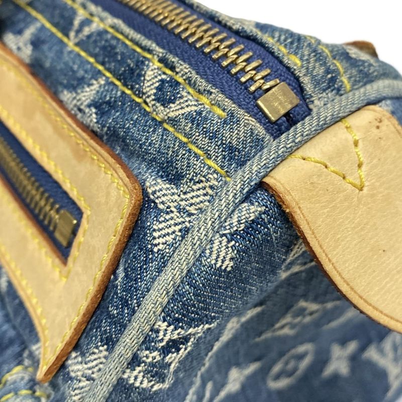 Louis Vuitton Handbag Monogram Denim Neo Speedy M95019 Blue Cotton Leather