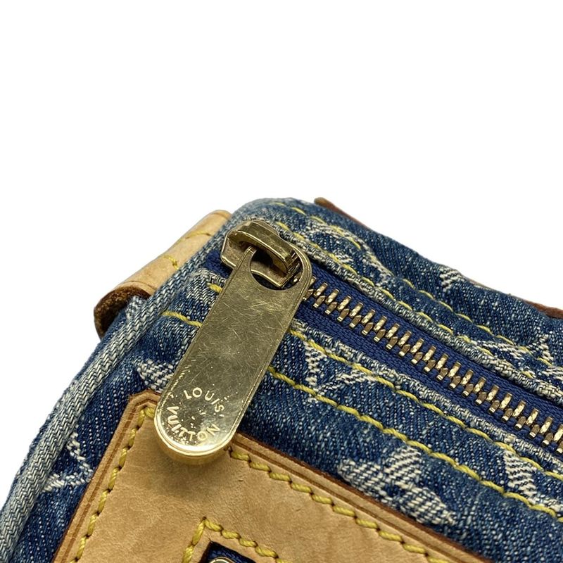 Louis Vuitton Handbag Monogram Denim Neo Speedy M95019 Blue Cotton Leather