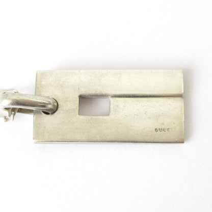 Good Quality Gucci G Plate Necklace Sv925 Silver Men Women Used