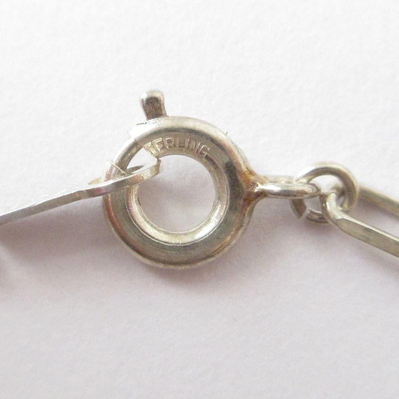 Good Quality Gucci G Plate Necklace Sv925 Silver Men Women Used