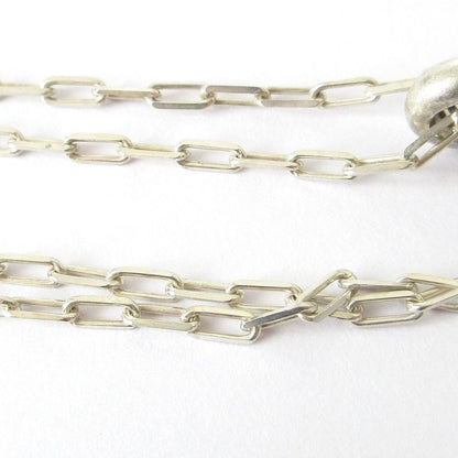 Good Quality Gucci G Plate Necklace Sv925 Silver Men Women Used