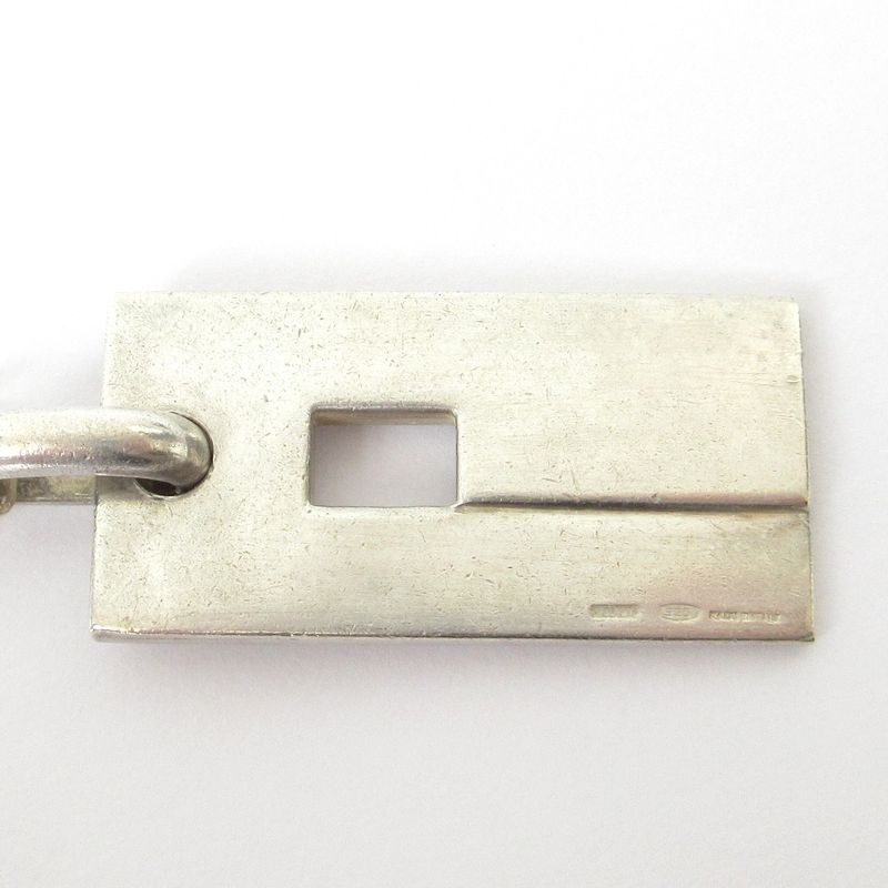 Good Quality Gucci G Plate Necklace Sv925 Silver Men Women Used