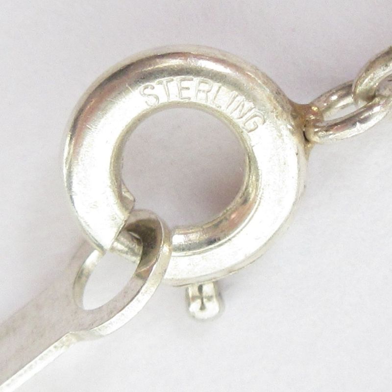 Good Quality Gucci G Plate Necklace Sv925 Silver Men Women Used