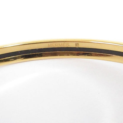 Hermes Uni Enamel Bangle Bracelet Red Gold Color Ladies Used