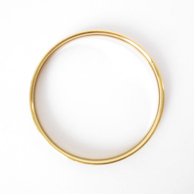 Hermes Uni Enamel Bangle Bracelet Red Gold Color Ladies Used