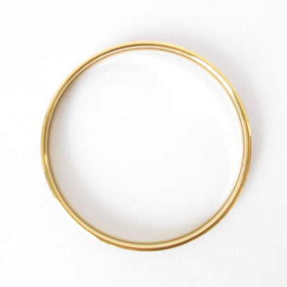 Hermes Uni Enamel Bangle Bracelet Red Gold Color Ladies Used