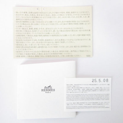 Hermes Uni Enamel Bangle Bracelet Red Gold Color Ladies Used