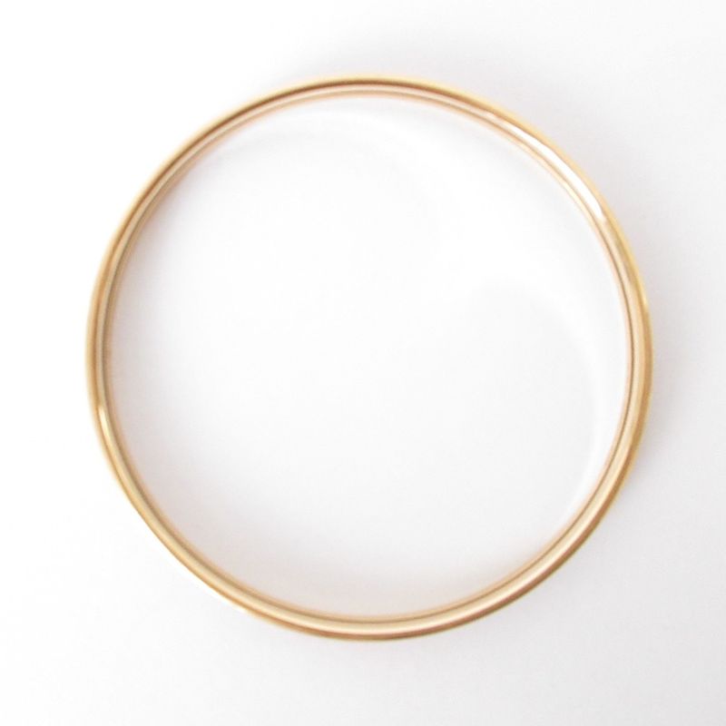 Hermes Uni Enamel Bangle Bracelet Pink Gold Color Ladies Used