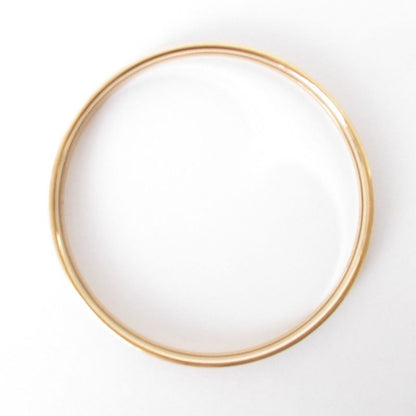 Hermes Uni Enamel Bangle Bracelet Pink Gold Color Ladies Used