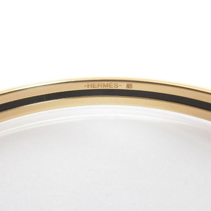 Hermes Uni Enamel Bangle Bracelet Pink Gold Color Ladies Used