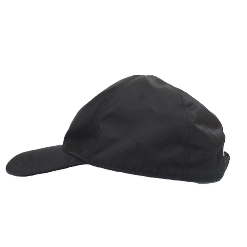 Prada Triangle Logo Baseball Cap Linylon Hat Size M 58cm (22.83in) Black Men's