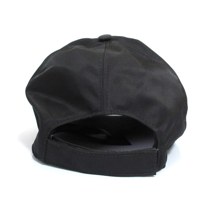Prada Triangle Logo Baseball Cap Linylon Hat Size M 58cm (22.83in) Black Men's