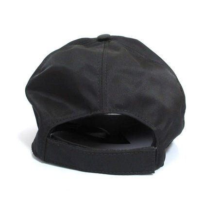 Prada Triangle Logo Baseball Cap Linylon Hat Size M 58cm (22.83in) Black Men's