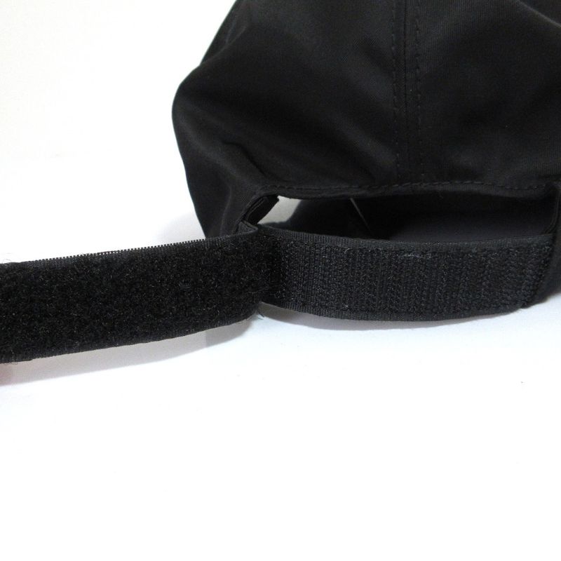 Prada Triangle Logo Baseball Cap Linylon Hat Size M 58cm (22.83in) Black Men's
