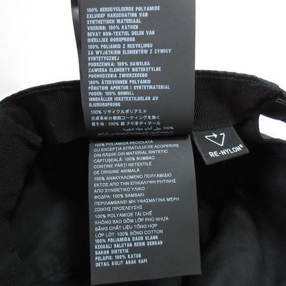 Prada Triangle Logo Baseball Cap Linylon Hat Size M 58cm (22.83in) Black Men's