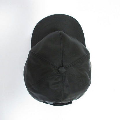 Prada Triangle Logo Baseball Cap Linylon Hat Size M 58cm (22.83in) Black Men's