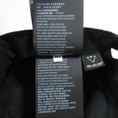 Prada Triangle Logo Baseball Cap Linylon Hat Size M 58cm (22.83in) Black Men's