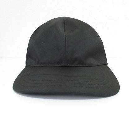 Prada Triangle Logo Baseball Cap Linylon Hat Size M 58cm (22.83in) Black Men's