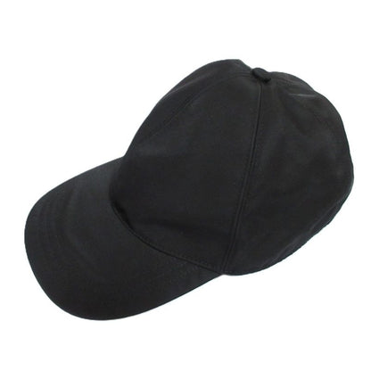 Prada Triangle Logo Baseball Cap Linylon Hat Size M 58cm (22.83in) Black Men's