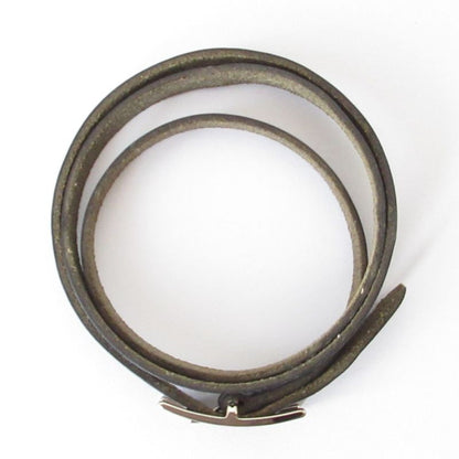 Good Hermes Api 3 Doublétour 2-Strand Bracelet Box Calf Black Silver Color