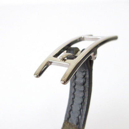 Good Hermes Api 3 Doublétour 2-Strand Bracelet Box Calf Black Silver Color