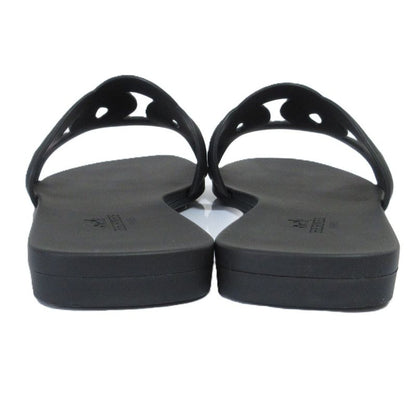Hermes Aloha Flat Sandals Mules 35 22.5cm (8.86in) Equivalent Black Women's Used