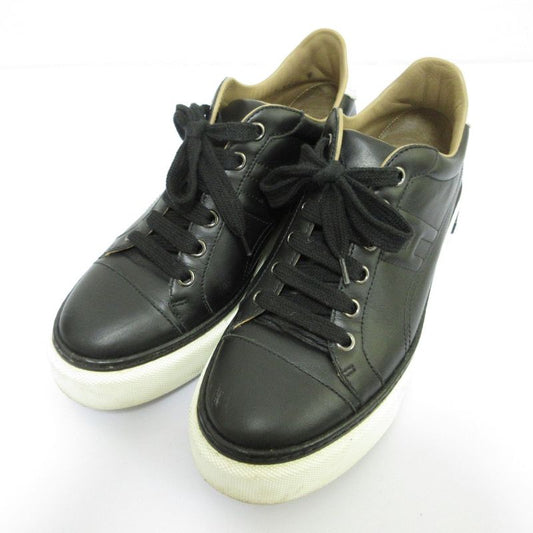 Good Hermes Voltage Platform Leather Sneakers Size 36 Equivalent to 23cm