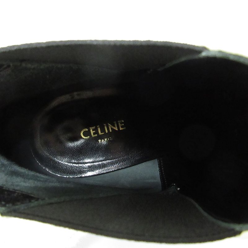 Good Celine Side Gore Short Bootie Boots Size 36.5 Equivalent to 23.5cm