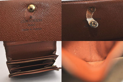 Louis Vuitton Monogram Bifold Wallet Set Of 3 Brown LV Junk 4077n