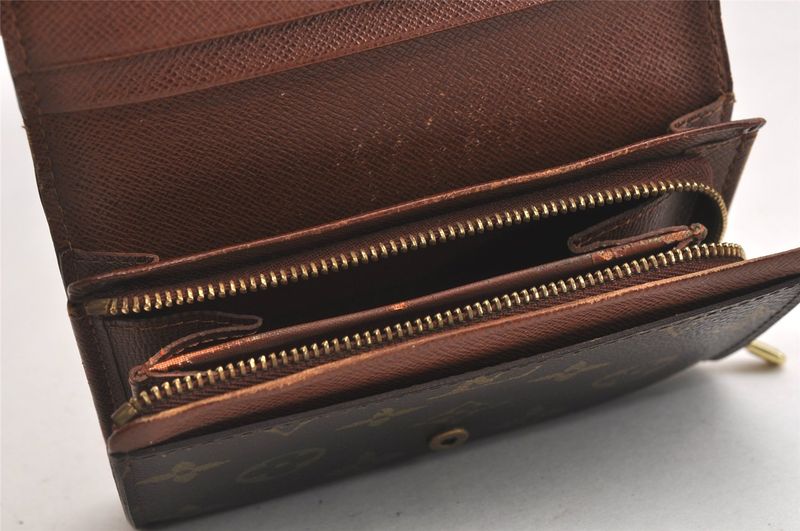 Louis Vuitton Monogram Bifold Wallet Set Of 3 Brown LV Junk 4077n