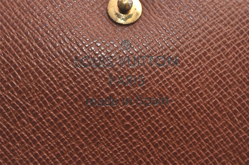 Louis Vuitton Monogram Bifold Wallet Set Of 3 Brown LV Junk 4077n