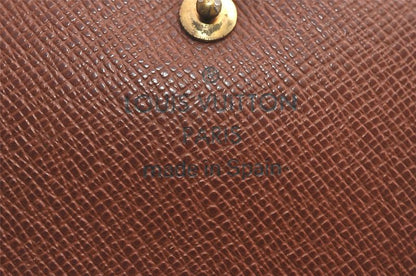 Louis Vuitton Monogram Bifold Wallet Set Of 3 Brown LV Junk 4077n