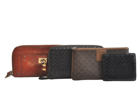 Bottega Veneta Bottega Veneta Celine Chloe Wallet Pouch Leather Pvc Black Brown