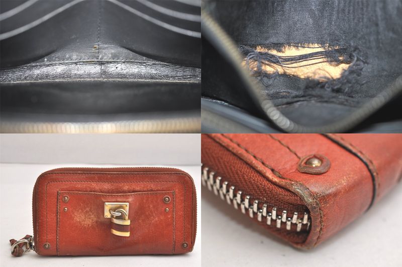 Bottega Veneta Bottega Veneta Celine Chloe Wallet Pouch Leather Pvc Black Brown