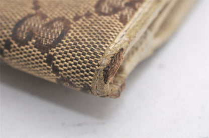 Gucci Bifold Long Wallet Canvas Leather Brown Black 5 Sets Junk 4143n