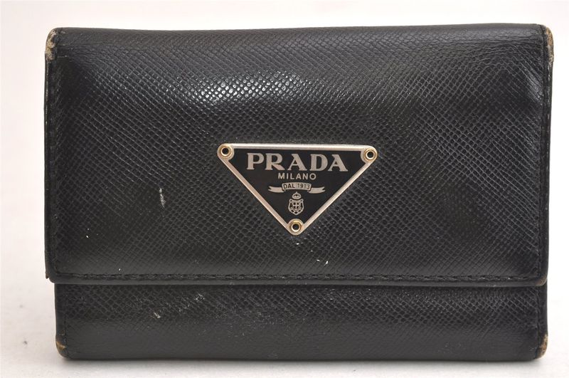 Miu Miu Prada Long Wallet Key Pass Case Leather Pink Red 4 Sets 4145n