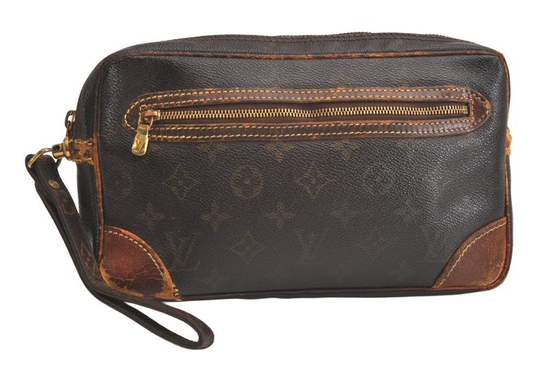 Louis Vuitton Monogram Marly Dragonne GM M51825 Clutch Bag Junk 4199n