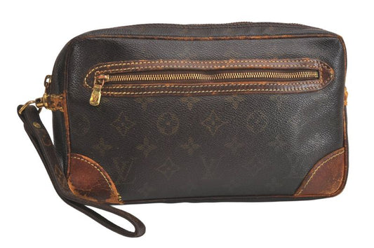 Louis Vuitton Monogram Marly Dragonne GM M51825 Clutch Bag Junk 4199n