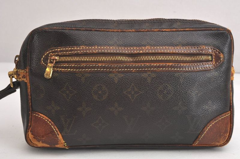 Louis Vuitton Monogram Marly Dragonne GM M51825 Clutch Bag Junk 4199n