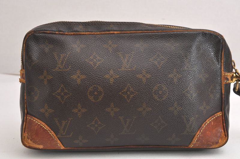 Louis Vuitton Monogram Marly Dragonne GM M51825 Clutch Bag Junk 4199n