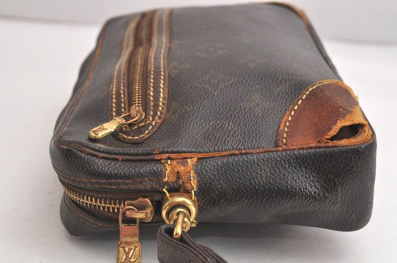 Louis Vuitton Monogram Marly Dragonne GM M51825 Clutch Bag Junk 4199n