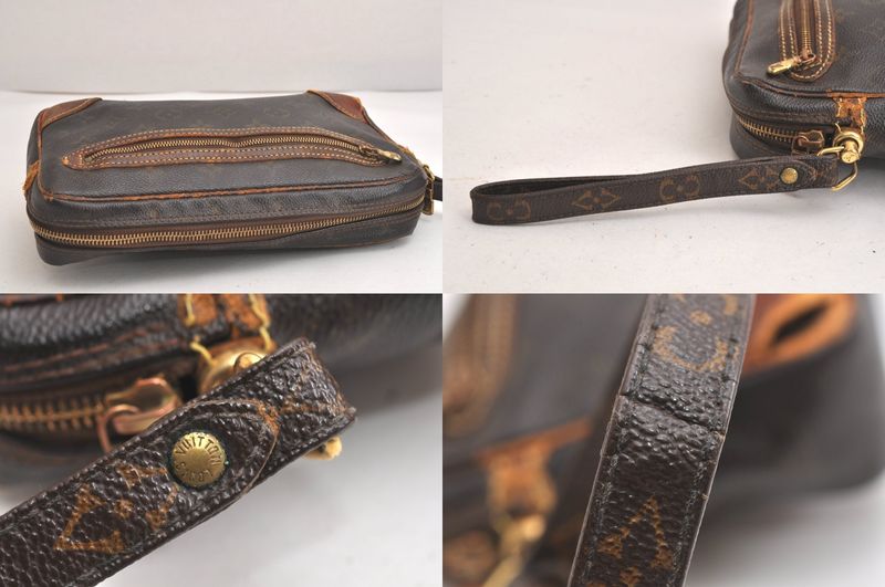 Louis Vuitton Monogram Marly Dragonne GM M51825 Clutch Bag Junk 4199n