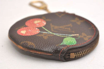Louis Vuitton Monogram Cherry Porte Monet Ron Coin Purse M95043 LV 4206n