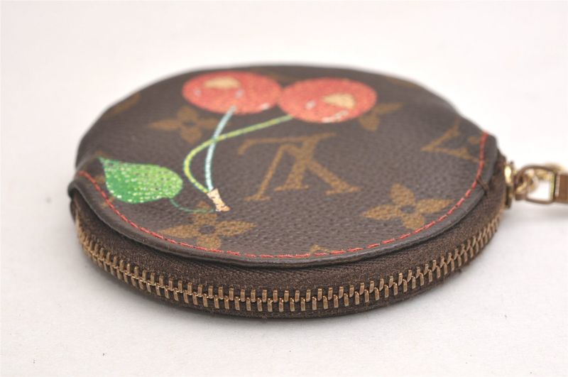 Louis Vuitton Monogram Cherry Porte Monet Ron Coin Purse M95043 LV 4206n